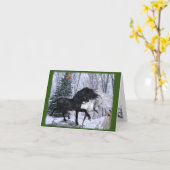 Kerstpaarden 2022  kaart (Gele Bloem)