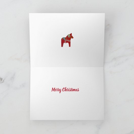 Kerstpaarden Bedankkaart (Binnen)