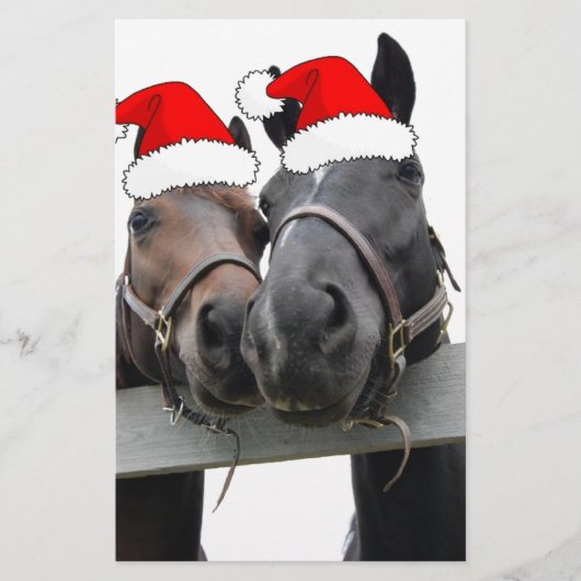 kerstpaarden briefpapier (Voorkant)