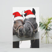 kerstpaarden briefpapier (Staand voorkant)