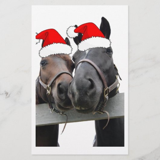 kerstpaarden briefpapier (Voorkant)