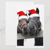 kerstpaarden briefpapier (Voorkant / Achterkant)