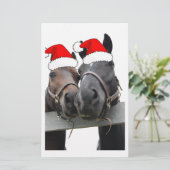 kerstpaarden briefpapier (Staand voorkant)
