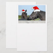 kerstpaarden briefpapier (Voorkant / Achterkant)