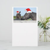 kerstpaarden briefpapier (Staand voorkant)