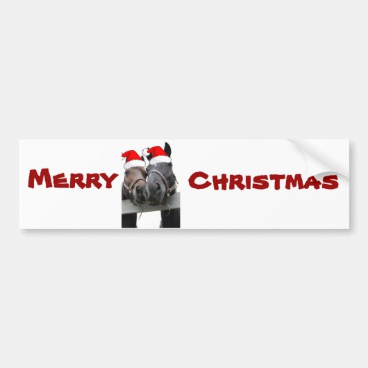 kerstpaarden bumpersticker (Voorkant)