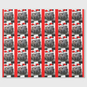 kerstpaarden cadeaupapier (Vlak)