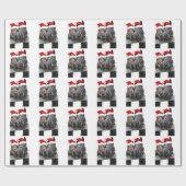 kerstpaarden cadeaupapier (Vlak)