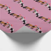 kerstpaarden cadeaupapier (Hoek)