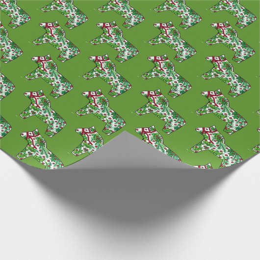 kerstpaarden cadeaupapier (Hoek)