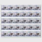 kerstpaarden cadeaupapier (Vlak)