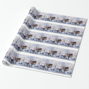 kerstpaarden cadeaupapier