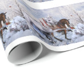 kerstpaarden cadeaupapier (Rol Hoek)