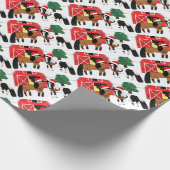 kerstpaarden cadeaupapier (Hoek)
