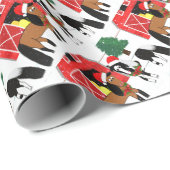 kerstpaarden cadeaupapier (Rol Hoek)