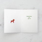 Kerstpaarden Feestdagen Kaart (Binnen)