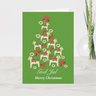 Kerstpaarden Feestdagen Kaart