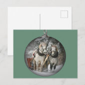 kerstpaarden feestdagenkaart (Voorkant / Achterkant)
