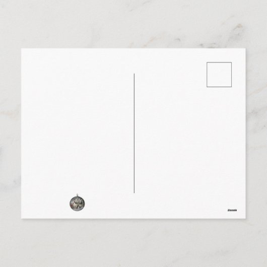 kerstpaarden feestdagenkaart (Achterkant)