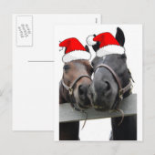 kerstpaarden feestdagenkaart (Voorkant / Achterkant)