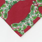 kerstpaarden fleece deken (Hoek)