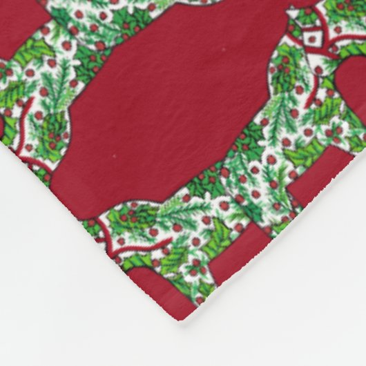 kerstpaarden fleece deken (Hoek)