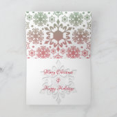 Kerstpaarden gevouwen Wenskaart Kaart (Binnen)