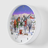 Kerstpaarden in sneeuw (Hoek)