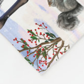 Kerstpaarden in sneeuw fleece deken (Hoek)