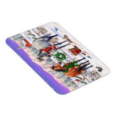 Kerstpaarden in sneeuw magneet (Rechterzijde)