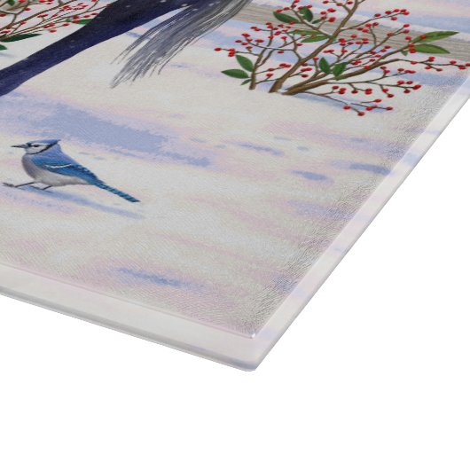 Kerstpaarden in sneeuw snijplank (Hoek)