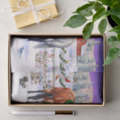 Kerstpaarden in sneeuw tissuepapier (Geschenk)