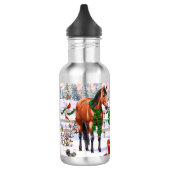 Kerstpaarden in sneeuw waterfles (Links)