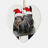 kerstpaarden keramisch ornament (Rechts)