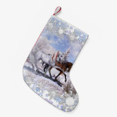 kerstpaarden kerststaart kleine kerstsok (Voorkant (Hangend))