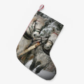 kerstpaarden kleine kerstsok (Voorkant (Hangend))