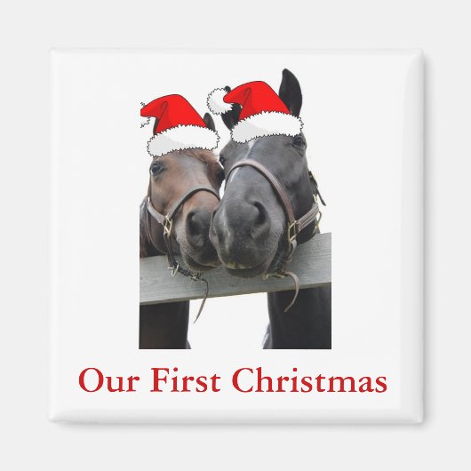 kerstpaarden magneet (Voorkant)