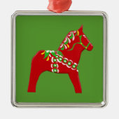 Kerstpaarden Metalen Ornament (Voorkant)