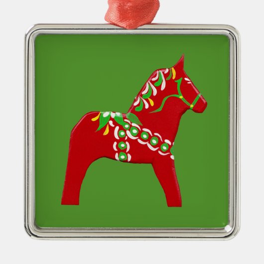 Kerstpaarden Metalen Ornament (Voorkant)