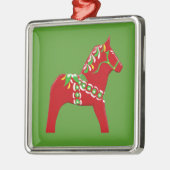 Kerstpaarden Metalen Ornament (Links)