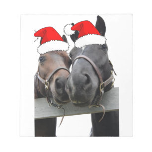 kerstpaarden notitieblok