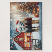 Kerstpaarden op het boerderij legpuzzel (Verticaal)