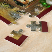  kerstpaarden Rustic Barn Frosty Legpuzzel (Zijkant)