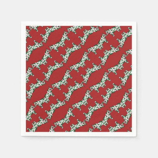 Kerstpaarden Servet (Voorkant)