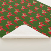 Kerstpaarden Sherpa Deken (3/4)