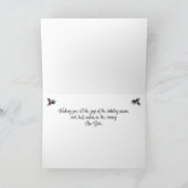 Kerstpaarden sturen een beetje liefde op jouw mani feestdagen kaart (Binnen)