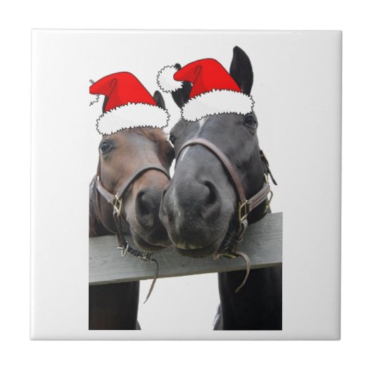kerstpaarden tegeltje (Voorkant)