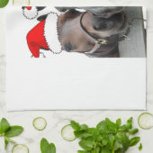 kerstpaarden theedoek (Gevouwen)