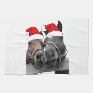 kerstpaarden theedoek