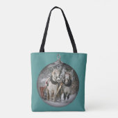 kerstpaarden tote bag (Achterkant)